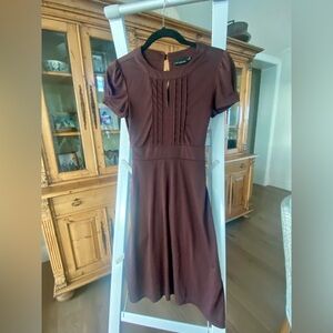 The Limited 90s vintage peasant dress, brown XS